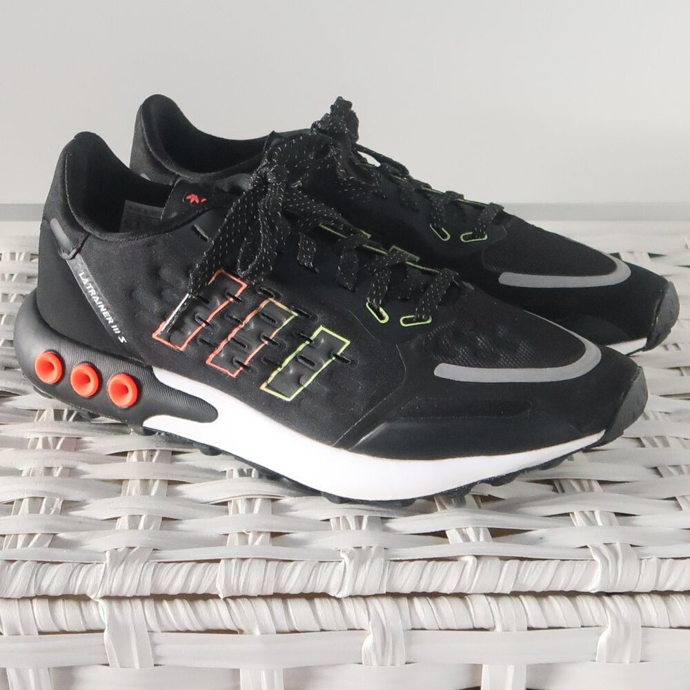 Adidas LA Trainers 3 Black Neon Men’s Sneakers Running Shoes Cushioned 6.5